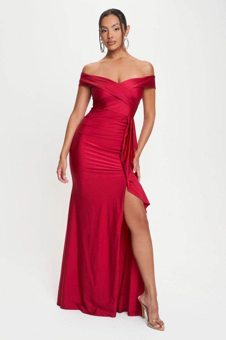 Sheath-Column Floor Length Nylon Spandex Dress CS0678 - COCOMELODY